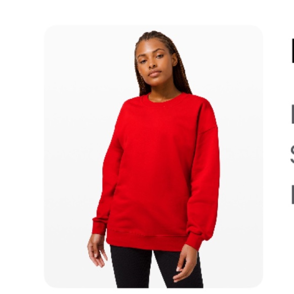 Lululemon Women’s Perfectly Oversized Crew in Dark Red